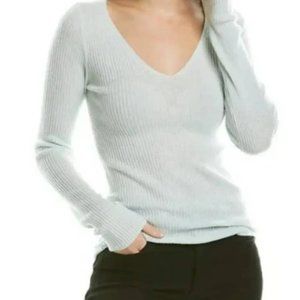 Vince Cashmere V-Neck Slim Rib Sweater/T-Shirt